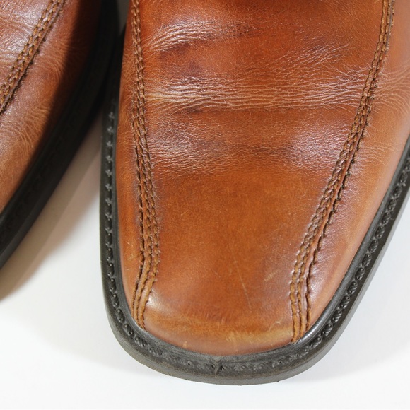 ECCO Brown Tan Sip On Loafer Leather Comfort Shoe 41 - Picture 6 of 11